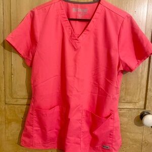 Grey's Anatomy Coral Scrub Top